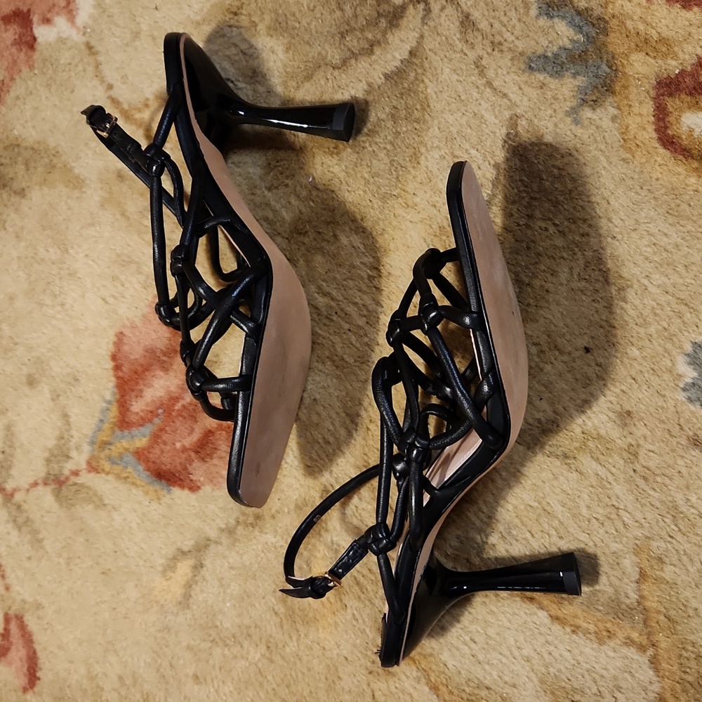 KATE SPADE Coco Heels, Black leather, size 8